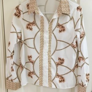 Size Small blouse for fall.  Perfect with jeans